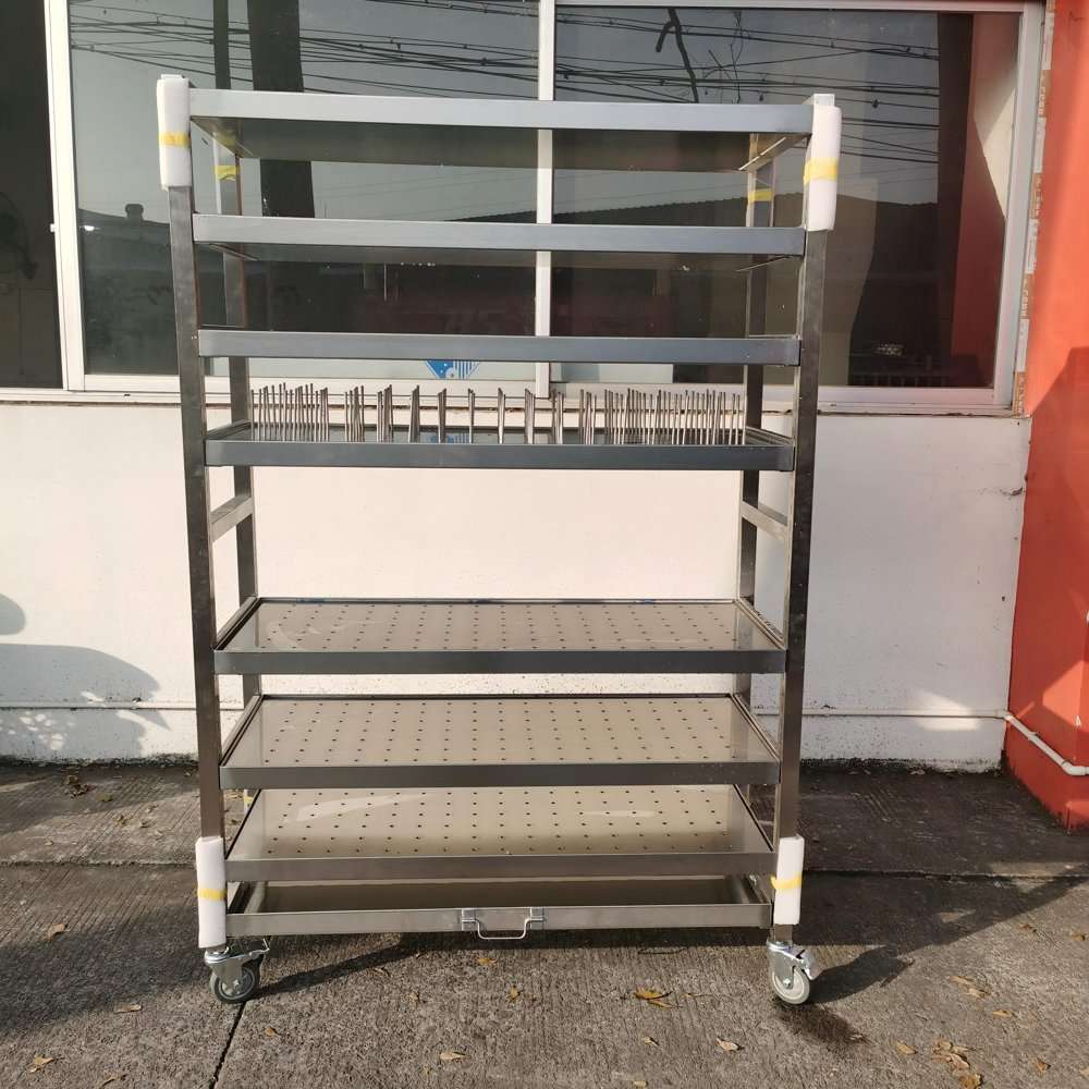 Estantería móvil para salas blancas personalizada Estantería móvil para salas blancas personalizada