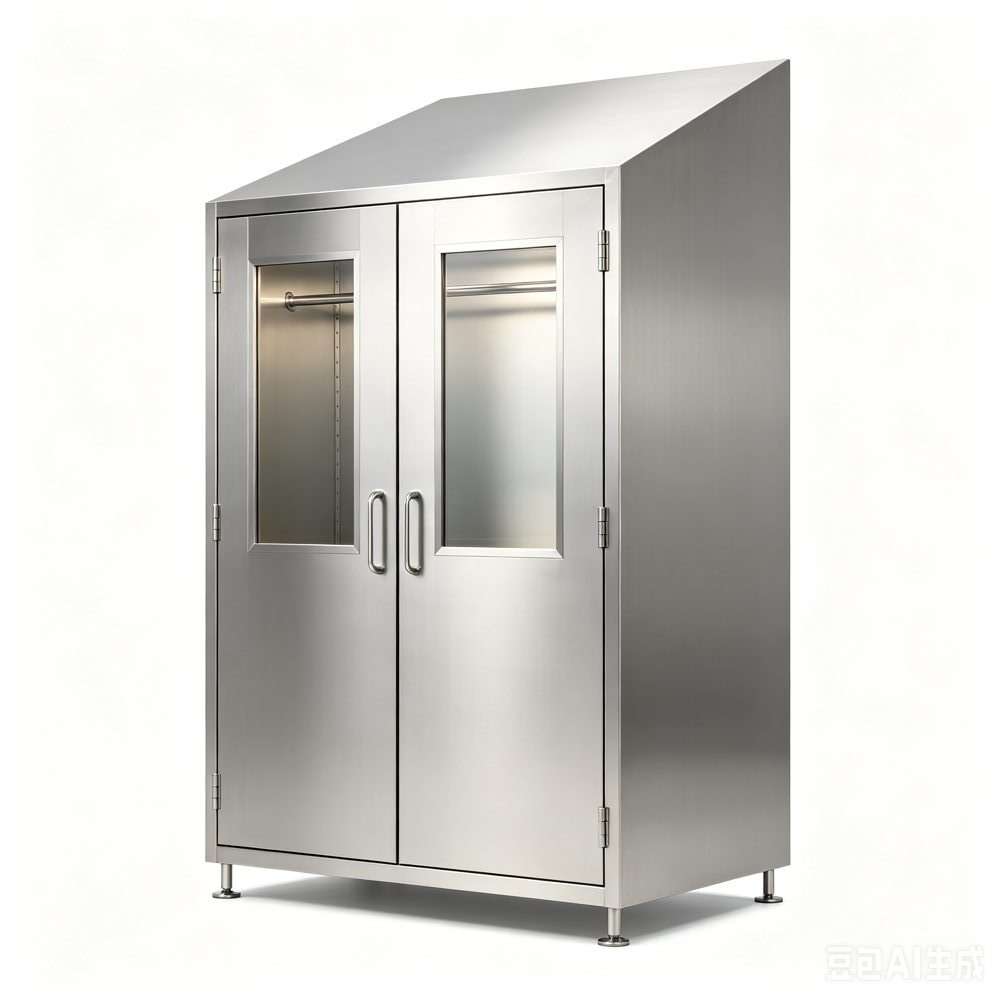 Reinraum-Kleiderschrank mit schräger Oberseite